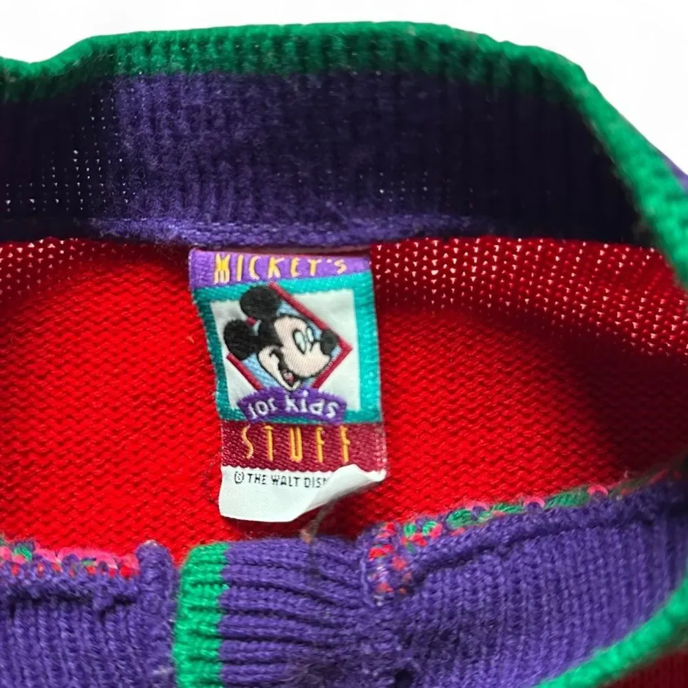 Vintage Disney Mickey & Minnie Mouse Cardigan Sweater - Kids 10/12